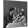 A Couple Dining, 1960s-John French-Mounted Giclee Print
