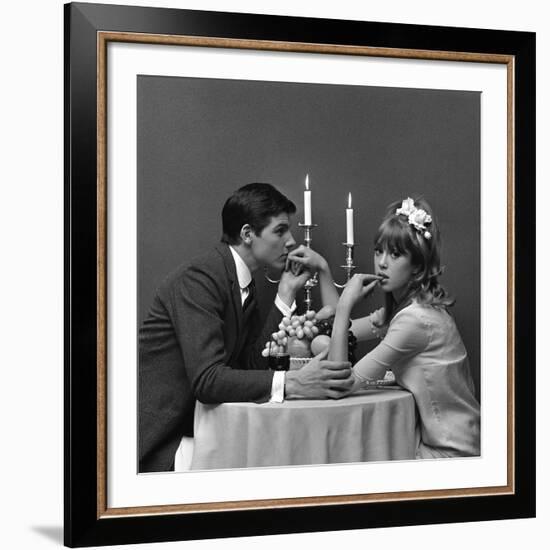 A Couple Dining, 1960s-John French-Framed Giclee Print