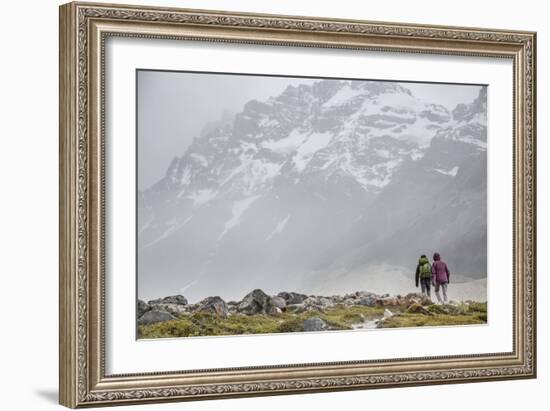 A Couple Hike Towards Laguna Torre In Los Glaciares National Park - Santa Cruz Province, Argentina-Dan Holz-Framed Photographic Print