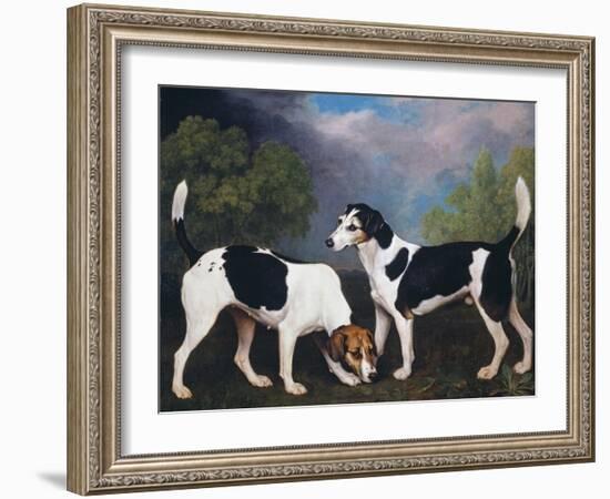 A Couple of Foxhounds-George Stubbs-Framed Giclee Print