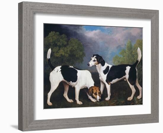 A Couple of Foxhounds-George Stubbs-Framed Giclee Print