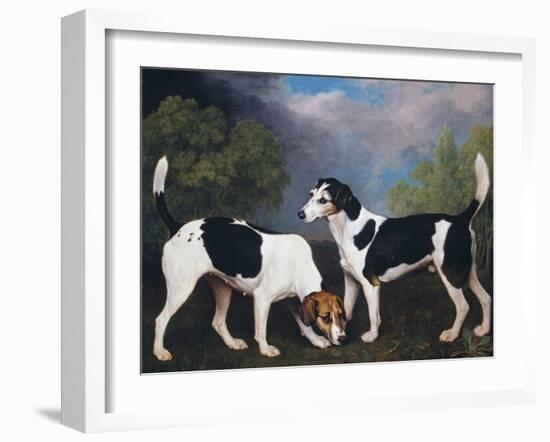 A Couple of Foxhounds-George Stubbs-Framed Giclee Print