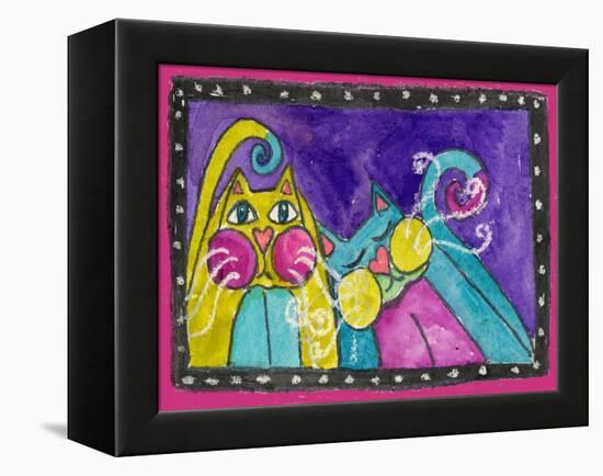 A Couple of Funky Cats-Wyanne-Framed Premier Image Canvas