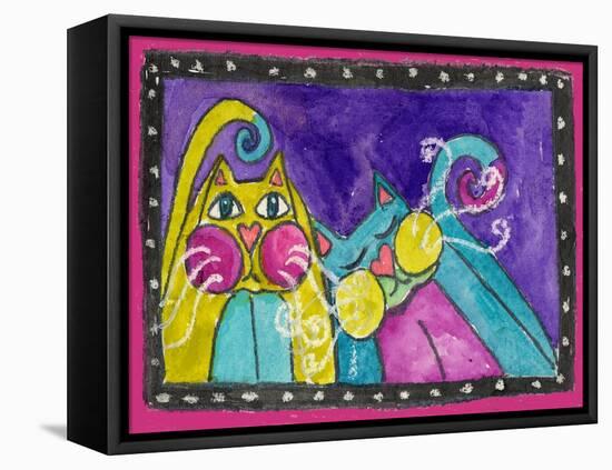 A Couple of Funky Cats-Wyanne-Framed Premier Image Canvas