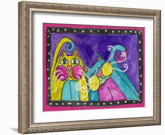 A Couple of Funky Cats-Wyanne-Framed Giclee Print