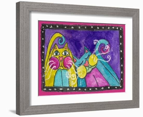 A Couple of Funky Cats-Wyanne-Framed Giclee Print