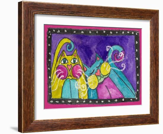 A Couple of Funky Cats-Wyanne-Framed Giclee Print