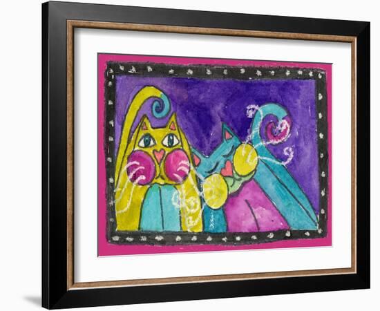 A Couple of Funky Cats-Wyanne-Framed Giclee Print