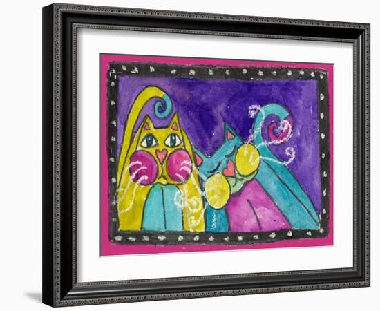 A Couple of Funky Cats-Wyanne-Framed Giclee Print