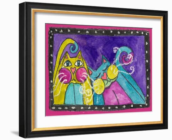 A Couple of Funky Cats-Wyanne-Framed Giclee Print