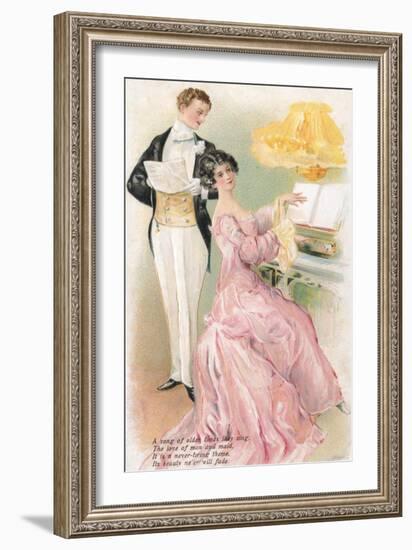 A Couple Singing a Song-null-Framed Giclee Print