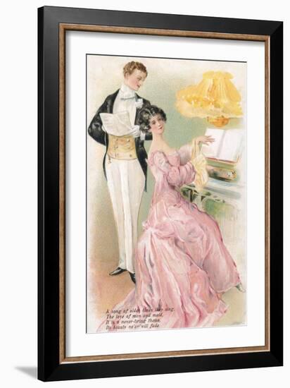 A Couple Singing a Song-null-Framed Giclee Print