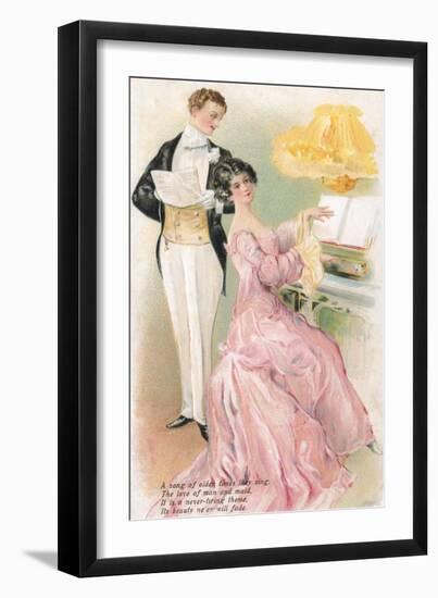 A Couple Singing a Song-null-Framed Giclee Print