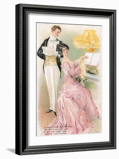 A Couple Singing a Song-null-Framed Giclee Print