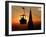 A Couple Sit in a Gondola in Freiburg, Southwestern Germany-null-Framed Photographic Print