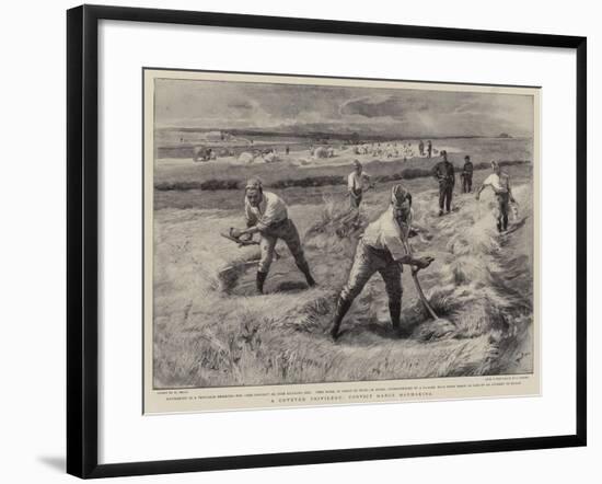 A Coveted Privilege, Convict Gangs Haymaking-William Small-Framed Giclee Print