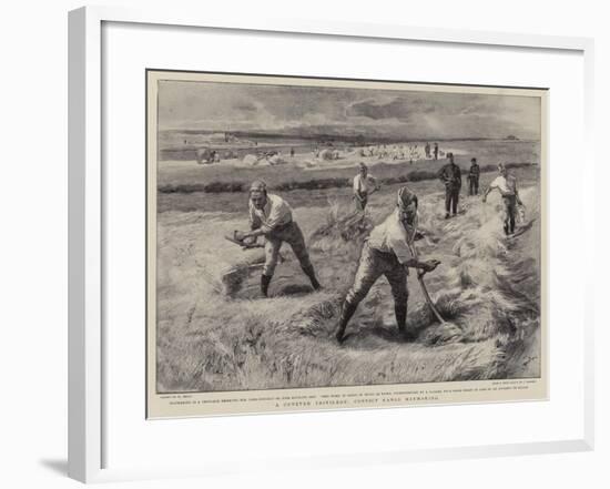 A Coveted Privilege, Convict Gangs Haymaking-William Small-Framed Giclee Print