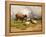 A Cow and Five Sheep, 1887-Thomas Sidney Cooper-Framed Premier Image Canvas