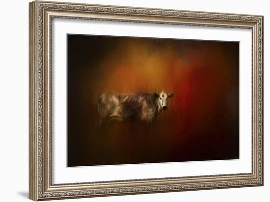 A Cow in Autumn-Jai Johnson-Framed Giclee Print