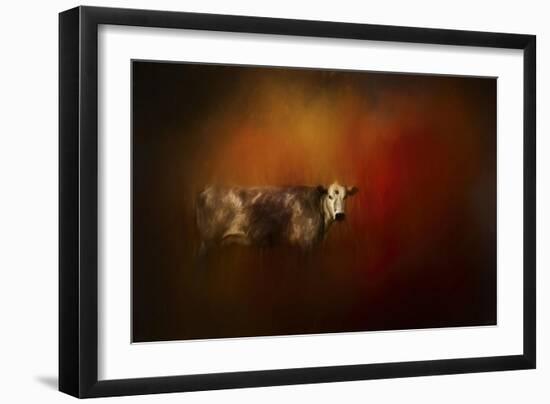 A Cow in Autumn-Jai Johnson-Framed Giclee Print