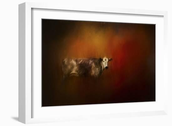 A Cow in Autumn-Jai Johnson-Framed Giclee Print