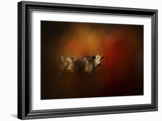 A Cow in Autumn-Jai Johnson-Framed Giclee Print