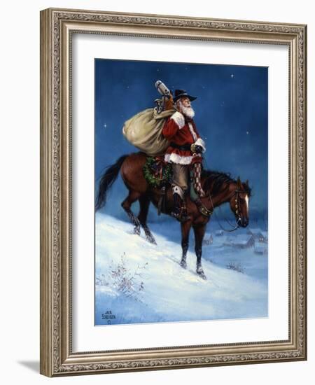 A Cowboy Christmas-Jack Sorenson-Framed Art Print