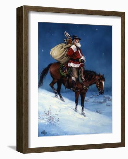 A Cowboy Christmas-Jack Sorenson-Framed Art Print