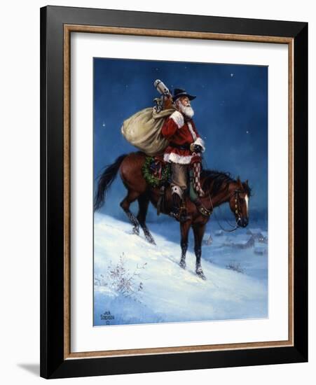 A Cowboy Christmas-Jack Sorenson-Framed Art Print