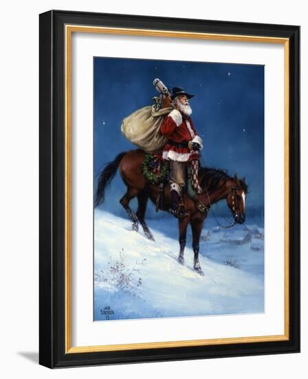 A Cowboy Christmas-Jack Sorenson-Framed Art Print