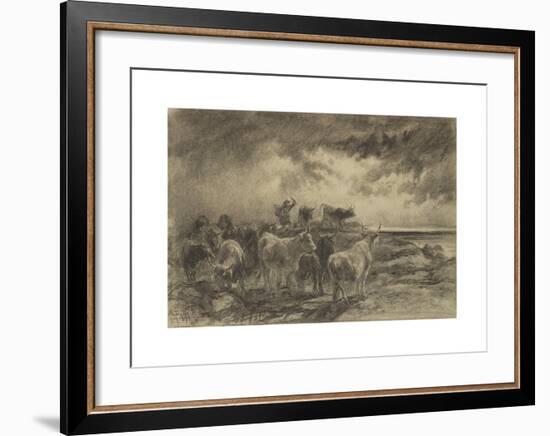 A Cowherd Driving Cattle-Rosa Bonheur-Framed Premium Giclee Print