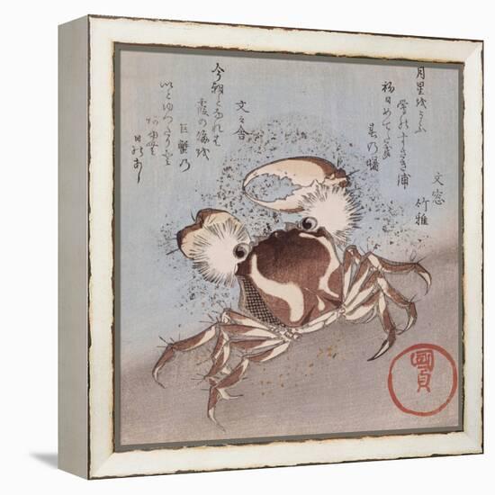 A Crab on the Seashore-Utagawa Kunisada-Framed Premier Image Canvas