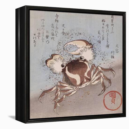 A Crab on the Seashore-Utagawa Kunisada-Framed Premier Image Canvas