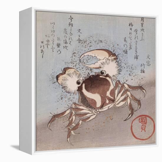 A Crab on the Seashore-Utagawa Kunisada-Framed Premier Image Canvas