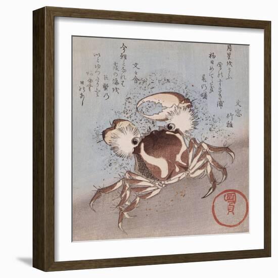 A Crab on the Seashore-Utagawa Kunisada-Framed Giclee Print