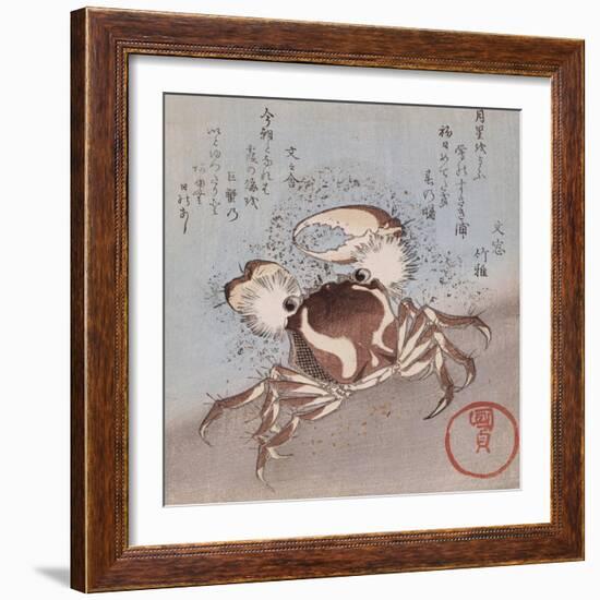 A Crab on the Seashore-Utagawa Kunisada-Framed Giclee Print