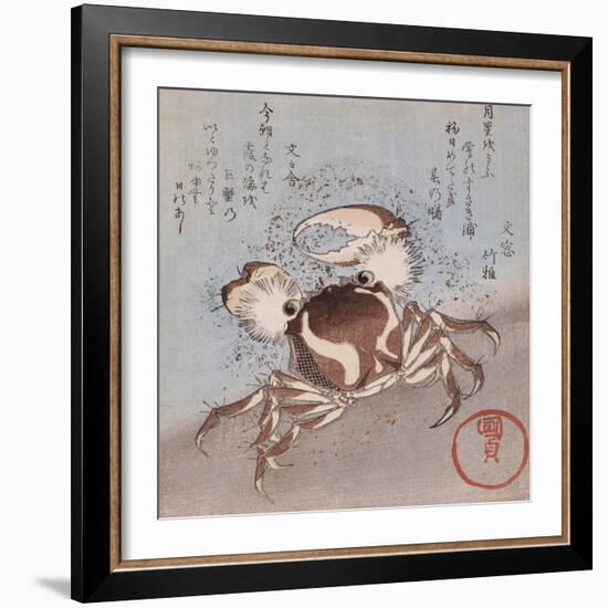 A Crab on the Seashore-Utagawa Kunisada-Framed Giclee Print