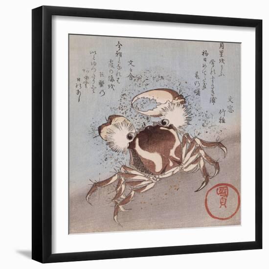 A Crab on the Seashore-Utagawa Kunisada-Framed Giclee Print