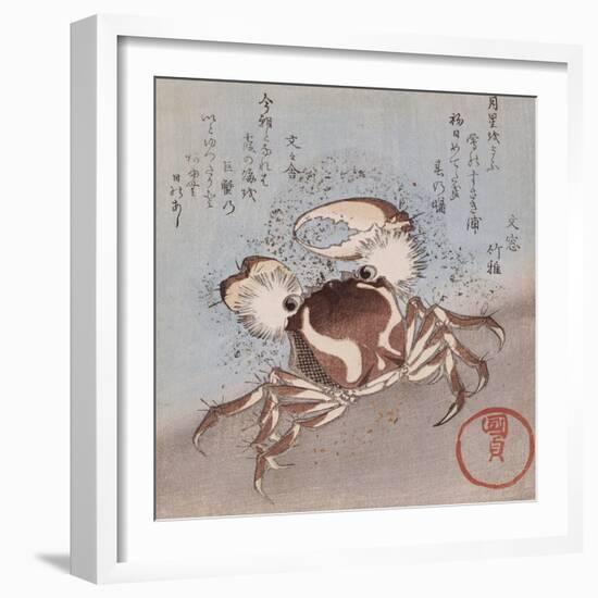 A Crab on the Seashore-Utagawa Kunisada-Framed Giclee Print