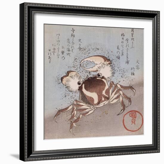 A Crab on the Seashore-Utagawa Kunisada-Framed Giclee Print