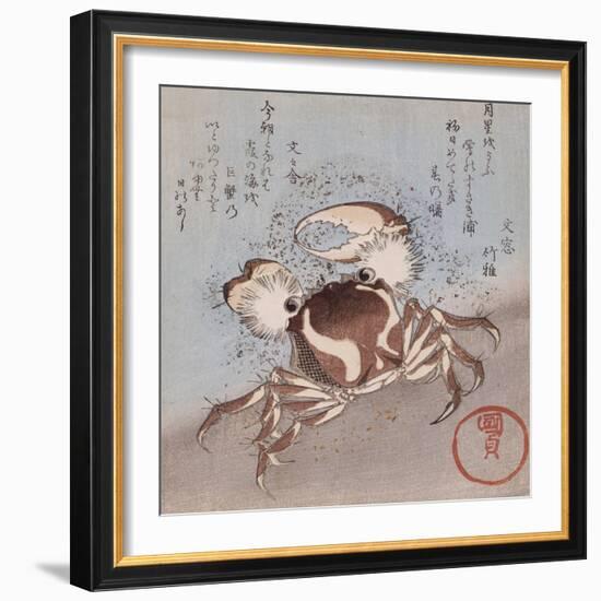 A Crab on the Seashore-Utagawa Kunisada-Framed Giclee Print