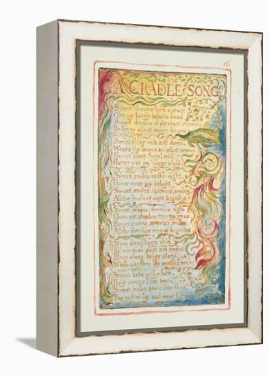 A Cradle Song: Plate 16 from 'Songs of Innocence and of Experience' C.1815-26-William Blake-Framed Premier Image Canvas