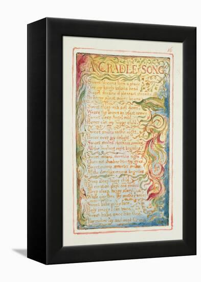 A Cradle Song: Plate 16 from 'Songs of Innocence and of Experience' C.1815-26-William Blake-Framed Premier Image Canvas