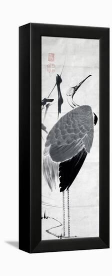 A Cranes Sumi on Paper 1-Jakuchu Ito-Framed Premier Image Canvas