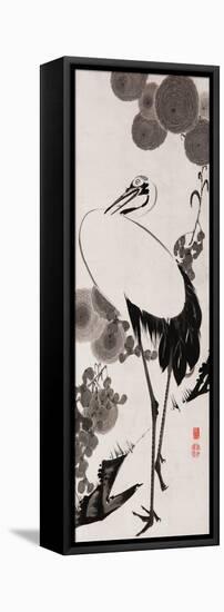 A Cranes Sumi on Paper 2-Jakuchu Ito-Framed Premier Image Canvas