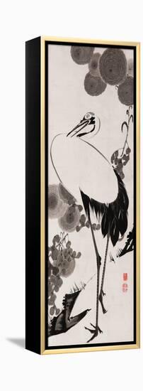 A Cranes Sumi on Paper 2-Jakuchu Ito-Framed Premier Image Canvas