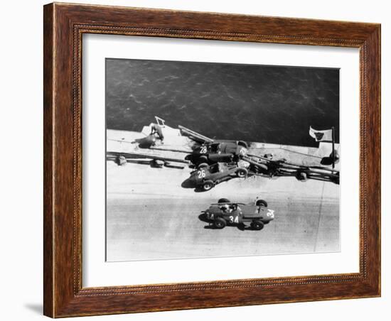 A Crash at the Monaco Grand Prix, 1957-null-Framed Photographic Print