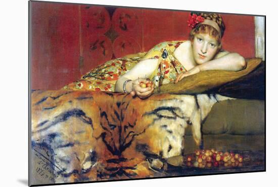 A Craving For Cherries-Sir Lawrence Alma-Tadema-Mounted Art Print