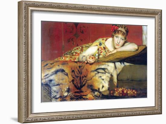 A Craving for Cherries-Sir Lawrence Alma-Tadema-Framed Art Print