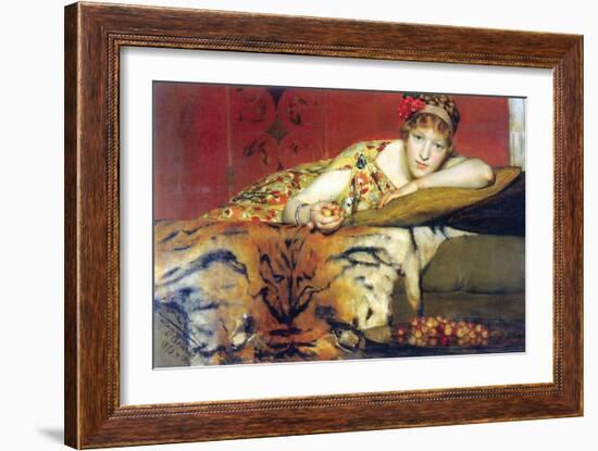 A Craving for Cherries-Sir Lawrence Alma-Tadema-Framed Art Print